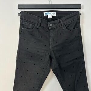 Old Navy Velvet Polka Dot Rockstar Jeans